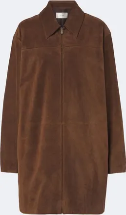 The Row Dakara suede coat