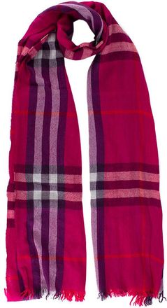 Burberry Fuchsia Check Scarf