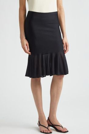 Toteme Fluted Sweater Skirt in Black at Nordstrom, Size Medium