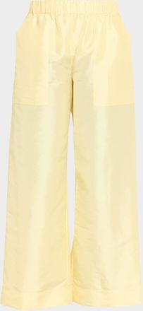 SIMKHAI Arden Taffeta Pull-On Pants