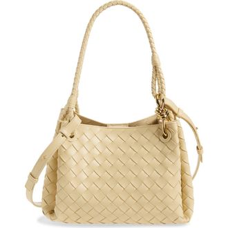 Bottega Veneta Small Parachute Intrecciato Leather Shoulder Bag in 9712 Tufo-Muse Brass at Nordstrom