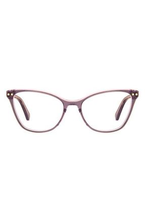 Kate Spade New York elora 50mm cat eye reading glasses in Crystal Grey at Nordstrom