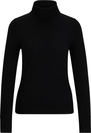 HUGO BOSS Womens Turtle Neck High Collar Long Sleeve Sweater in Black - Size 10 UK
