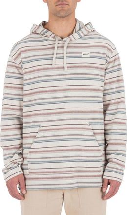 Hurley OG Stripe Hooded Poncho in Bone at Nordstrom, Size Xx-Large