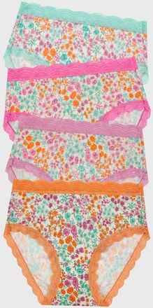 Stripe and Stare High Rise Four Pack in Sweet Posy at Nordstrom, Size X-Small
