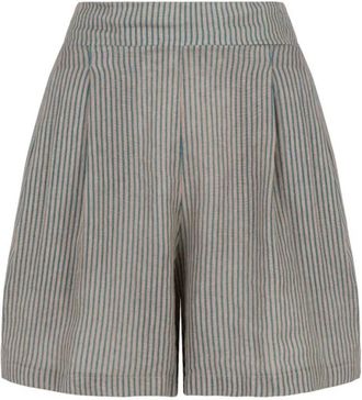 Bomboogie Linnen Bermuda Shorts - Dames - Korte Broeken - Veelkleurig - XS - Linnen - Korte Broeken