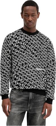 Karl Lagerfeld Crewneck Sweatshirt - Heren - Sweatshirts - Zwart - XS - Katoen - Hoodies & sweatvesten