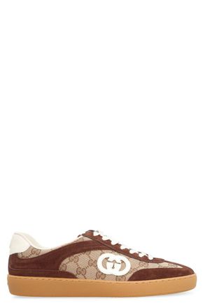 Gucci Fabric And Leather Sneakers