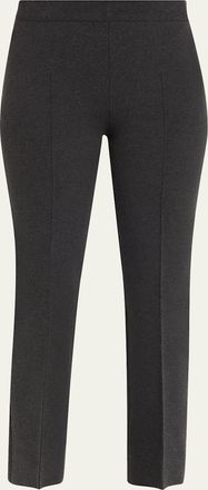 High Sport Kick Cotton-Knit Kickflare Ankle Pull-On Pants
