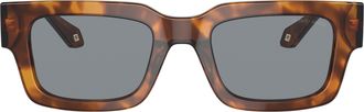 Giorgio Armani 0ar8184u Rectangular Tortoiseshell Sunglasses with Metallic Accents