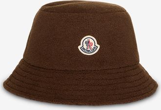 Moncler Wendbare Fleece-Mütze mit gesticktem Logo