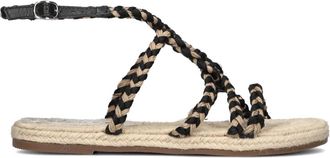 Maneb&igrave; Gevlochten Touw Slipper Sandalen - Dames - Sandalen - Zwart - 37 EU - Schoenen