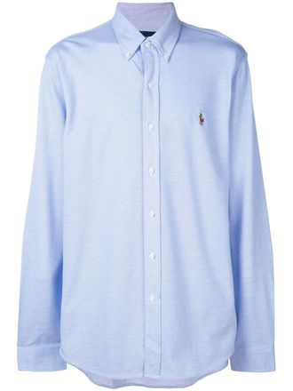 Polo Ralph Lauren logo-embroidered button-down shirt - Blue