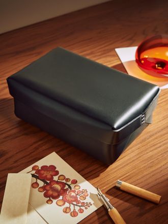 Oscar Maschera Leather Small Rectangular Box with Lid