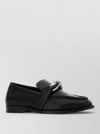 Bottega Veneta astraire leather loafers round toe detail