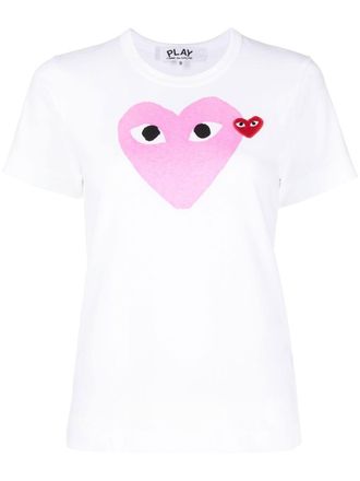 Comme Des Gar&ccedil;ons T-shirt con logo - Bianco