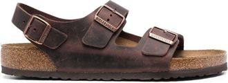 Birkenstock Milano double-strap slingback sandals - unisex - Leather - 46 Regular - Brown
