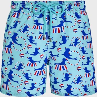 Vilebrequin Men & apos;s Circus-Print Swim Trunks