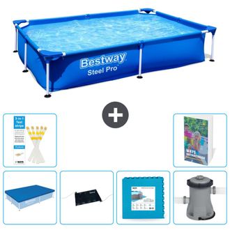 Bestway Piscina Bestway Steel Pro Rectangular - 221x150x43 Cm - 7-piezas S99