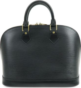 Louis Vuitton Alma Epi Leather Black Leather Handbag (Pre-Owned)