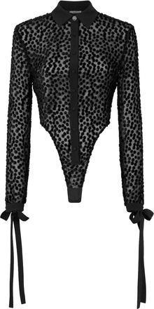 Roberto Cavalli Body con scollo a V - Nero