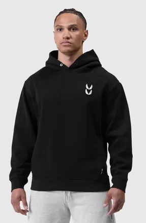 ASRV Tech Essential Distressed Hoodie in Black at Nordstrom, Size X-Small