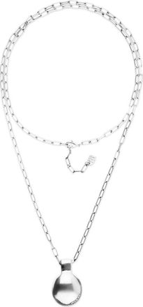 UNOde50 Long sterling silver-plated necklace with large dial at Nordstrom