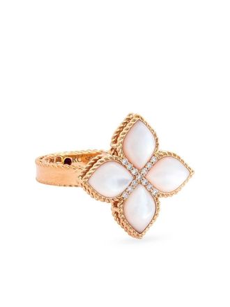 Roberto Coin Anello Princess Flower in oro rosa 18kt con madreperla