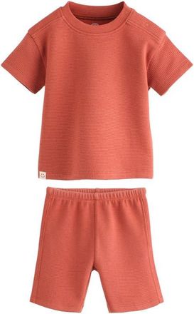 Next Waffle Knit T-Shirt & Shorts Set in Brown at Nordstrom, Size 9-12M