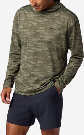 Marmot AirExchange SolarShield UPF Hoodie in Olive Grove Lagos at Nordstrom, Size Xx-Large