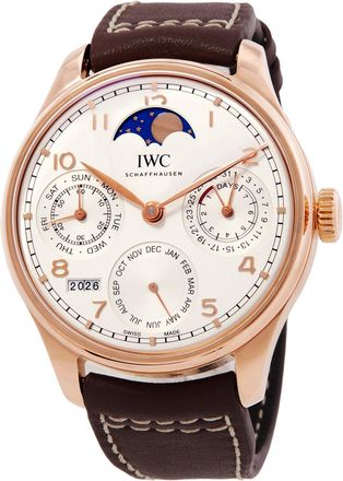 IWC Pre-owned IWC Portugieser 18kt Rose Gold Prepetual Calendar Automatic Mens Watch IWC5033-02