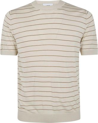 Lardini Round-neck Truien - Heren - Ronde hals truien - Beige - M - Truien & Vesten