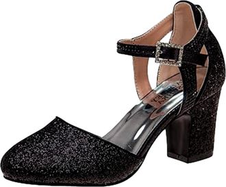 Badgley Mischka Diamante Buckle Dress Heels Black BM89859N-BLK Womens