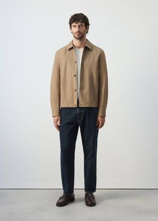 Mango Giacca leggera cotone arancione tostato - Uomo - XXL - MANGO MAN