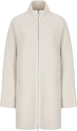 PESERICO White Sequin Zip-Through Down Jacket