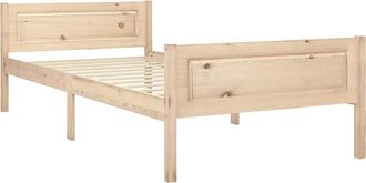 vidaXL Vidaxl - Estructura De Cama Sin Colch&oacute;n Madera Maciza De Pino 90x200 Cm