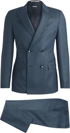 HUGO BOSS H-Houston 2Pcs Db 243 Pak - Heren - Business pakken - Blauw - L - Wol - Kostuums