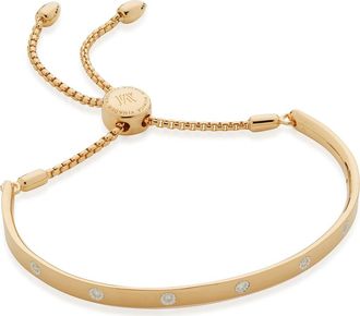 Monica Vinader Fiji Diamond Slider Bracelet in Yellow Gold at Nordstrom