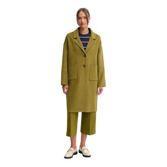 Benetton Abrigo de Lana - Coats - Mujer - Verde - L