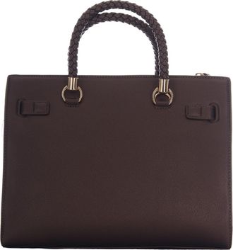 Liu Jo Womens Satchel Bag Dark Brown Metallic Polyurethane Handbags Hand
