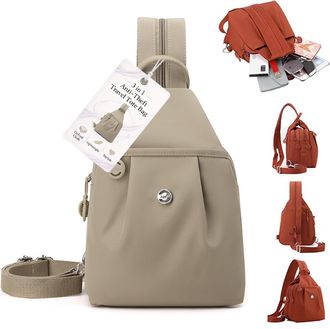 Generic 3 in 1 Anti-Theft Travel Tote Bag, 2026 Upgraded Fabric Multi Compartment Oxford Waterproof 2-Way Commuter Bag for Women (H)