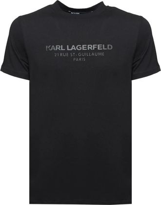 Karl Lagerfeld 3D Address T-shirt - Heren - T-shirts - Zwart - 2XL - Katoen - Tops