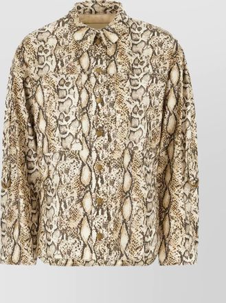 Isabel Marant printed linen blend fitted jacket