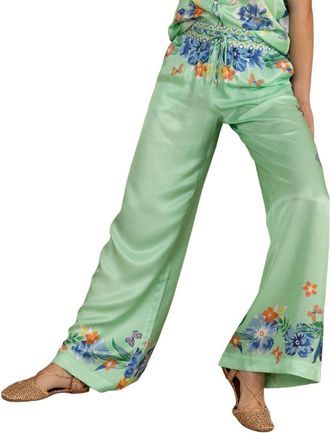 Hale Bob Selene Silk-Blend Pant