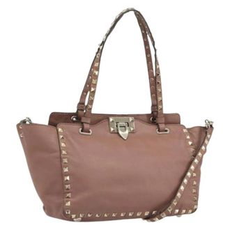 Valentino Pre-owned Leren Schoudertas - Dames - Pre-owned - Roze - Maat: ONE Size Leer