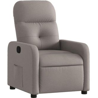 vidaXL Sill&oacute;n Reclinable De Tela Gris Taupe Vidaxl