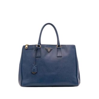 Prada Pre-owned Tote Bags, female, Blue, Size: ONE SIZE Pre-owned Saffiano Tote