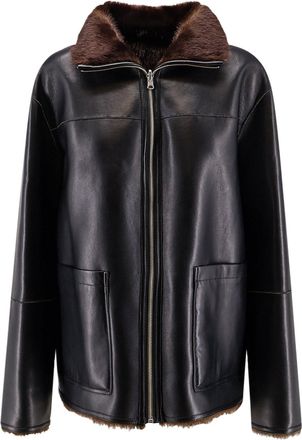 Stand Studio Brella Reversible Leather Jacket-Donna