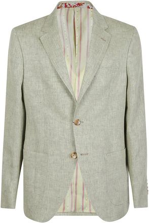 Etro Roma Sport Single Breated Jacket - Heren - Blazers - Groen - XL - Jassen