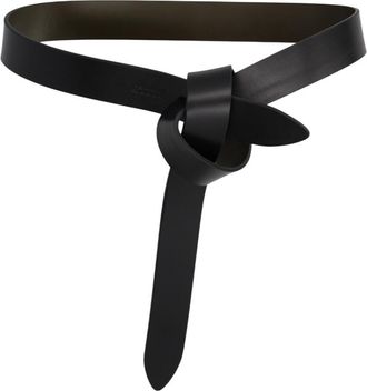 Isabel Marant Black Logo Knot Detail Belt